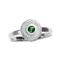 Ring silver tsavorite 3 mm fac