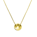 Pendant Crease round 12 mm si gold plated