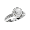 Ring silver Strandcores pearl 7 mm 