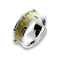 Ring Silber teilvergoldet Breite 7 mm