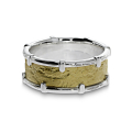 Ring Silber teilvergoldet Breite 7 mm