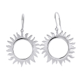 Ohrring Silber 925 Sonne golplattiert