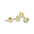 Ohrstecker Gold 585 Peridot 4mm fac