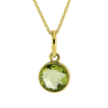 Anhänger Gold 585 Peridot 6 mm fac