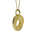 Anhänger Gitternetz Silber gold-plattiert 24 mm