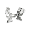Stud earrings Small Guardian Angel silver light