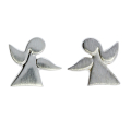 Stud earrings Small Guardian Angel silver light