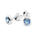 Ohrstecker Silber Sky blueTopas rund 5 mm fac