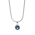 Anhänger Silber blauer Topas 5 mm rund fac