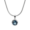 Anhänger Silber blauer Topas 5 mm rund fac