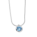 Anhänger Silber Sky blue Topas rund 7 mm 