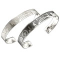 Straubing bangle silver rhodium plated