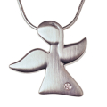 Pendant guardian angel silver matt 20 mm