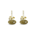 Ohrstecker 585 Gelbgold Hammerschlag rund 7mm