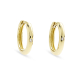 Creole 585 Gelbgold mit Scharnier, Diamant 0,015 ct TwSi
