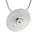 Anhänger Silber Dots Perle 7 mm