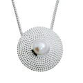 Pendant silver dots pearl 7 mm