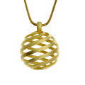 Escher ball silver yellow gold plated 17 mm