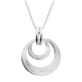 Pendant Crease Circle round 29 mm silver light