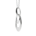 Pendant Crease Circle round 29 mm silver light