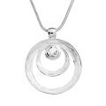 Pendant crease silver light white topaz 5 mm fac