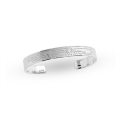 Bangle one world silver light men's size