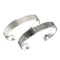 Bangle one world silver light men's size