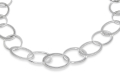 Collier Dots silver light oval