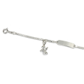 Ident bracelet silver with mini angel