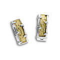 Creole Silber Teilvergoldet rund 13 x 4  mm