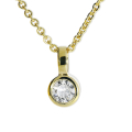 Pendant 585 yellow gold Diamond 0.16 ct TWSi