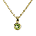 Pendant 585 yellow gold Peridot 3.5 mm fac 