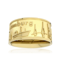 Ring City of Hamburg silver yellow gold plated