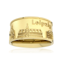 Ring City of Leipzig gold plated