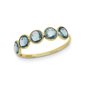 Ring Gold 585 Topas swiss blue 4 mm fac