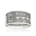 Trier city ring silver oxidised