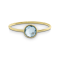 Ring Gold 585 Topas swiss blue 4 mm fac