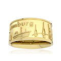 Ring City of Hamburg Silver Yellow Gold Plated