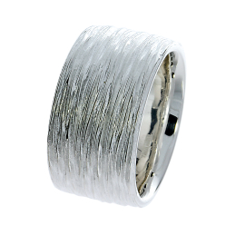 Ring Crease Silber hell 12 mm