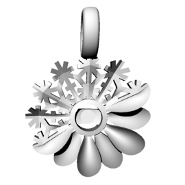 Lenk 3 mm white topaz 13 mm silver -light