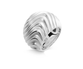 Ring Waves 18 mm silver