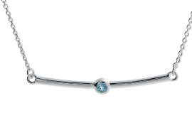Anhängerr Silber Topas swiss blue 3 mm rund fac