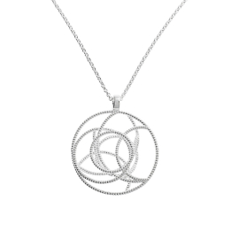 Pendant Dots silver light Mandala 45 mm
