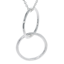 Pendant Strandcores circle in circle silver light