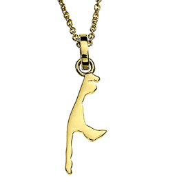 Anhänger Sylt 925 Silber gold-plattiert 24 mm