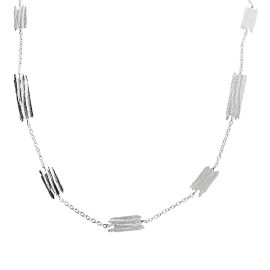 Collier Crease Wood Silber