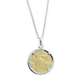 Anhänger Silber Teilvergoldet rund 21 mm
