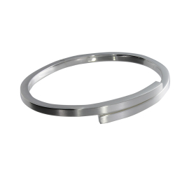 Armreif 925 Silber matt mit Scharnier zum öffnen