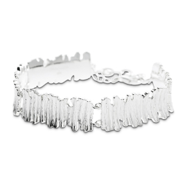 Armband Crease Wood Silber Länge 21mm