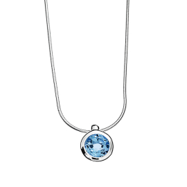 Anhänger Silber Sky blue Topas rund 7 mm 